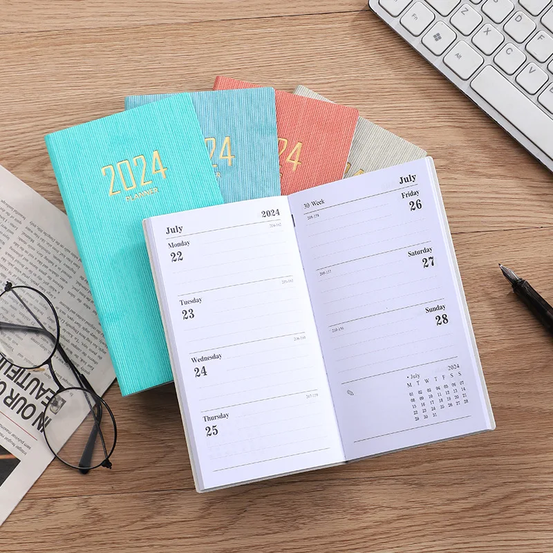 A6/A7 2024 Agenda Notebook 365 Day Planner Diary English блокнот Libretas Caderno Diario Calendar for Office Papelaria Notepad