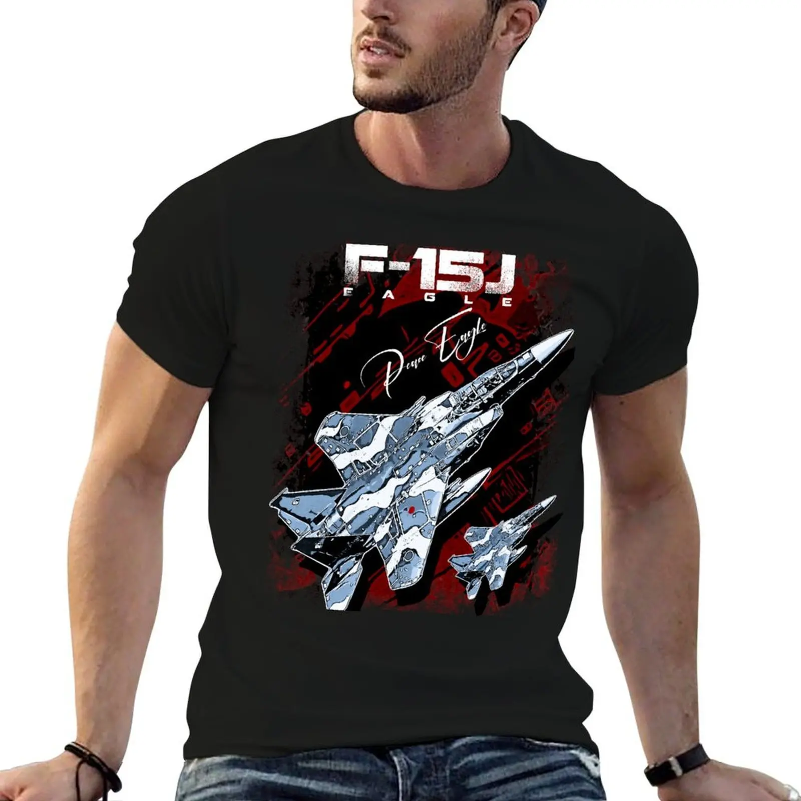 F-15J Eagle nicknamed Peace Eagle Japan Air Self Defense Force Fighterjet T-Shirt cotton t shirt pack T-Shirt