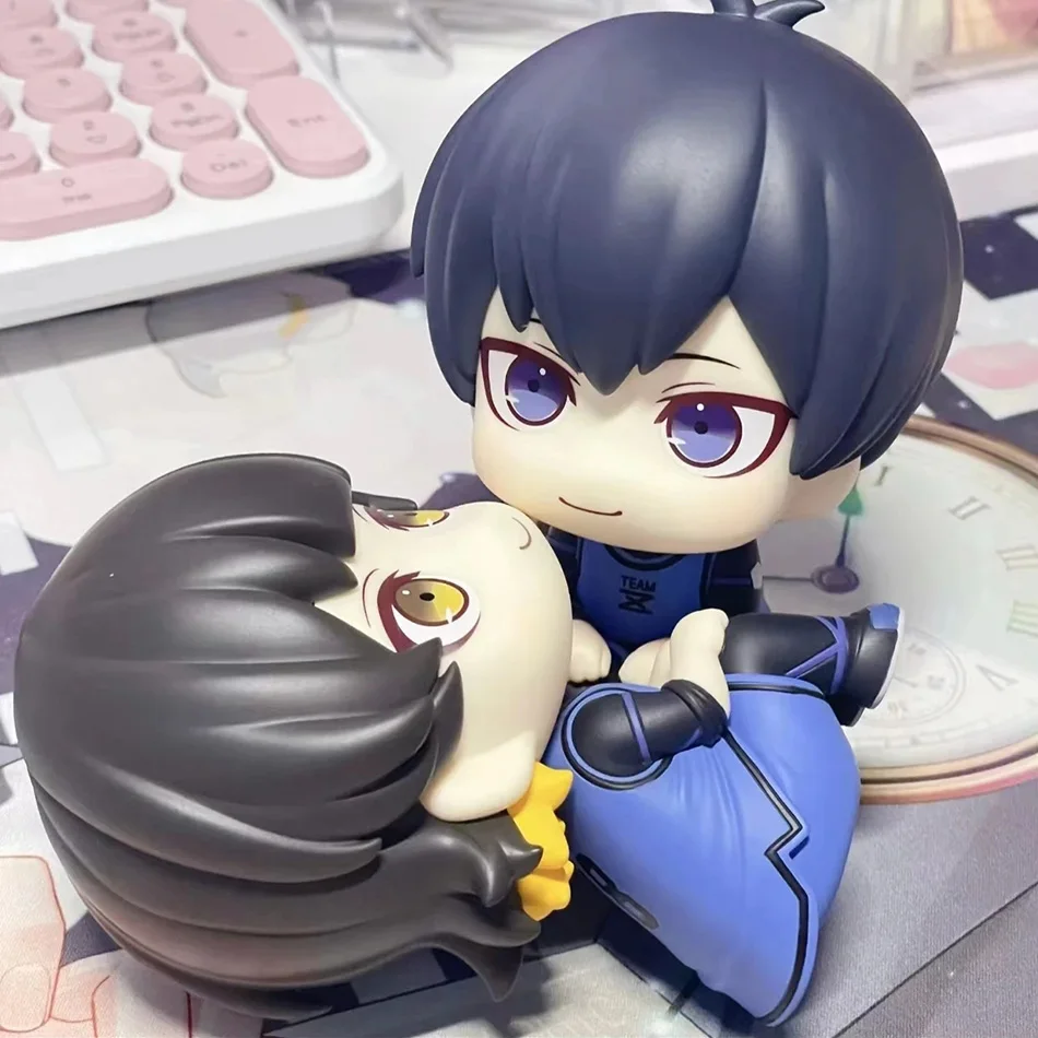 Isagi Yoichi Doll Blue Lock Action Figures Q Versione Chigiri Hyoma Bachira Meguru Nagi Seishiro Figura PVC Ornamento Giocattoli