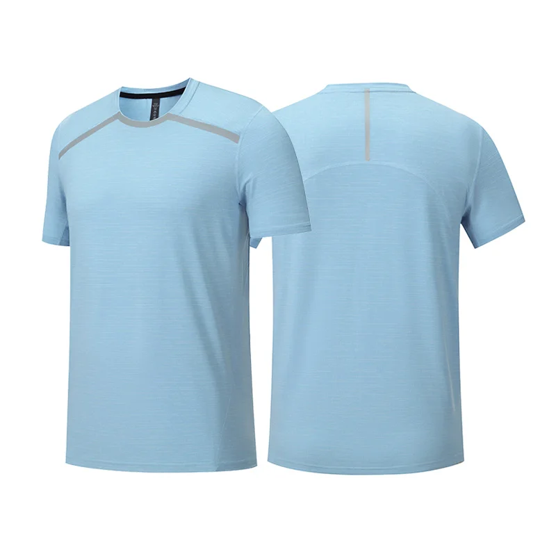 Men Fitness Clothes Ice Silk Quick Drying Sportswear Suit Short Sleeve Sports T-shirt Shorts Running Tracksuit Gym Training Set