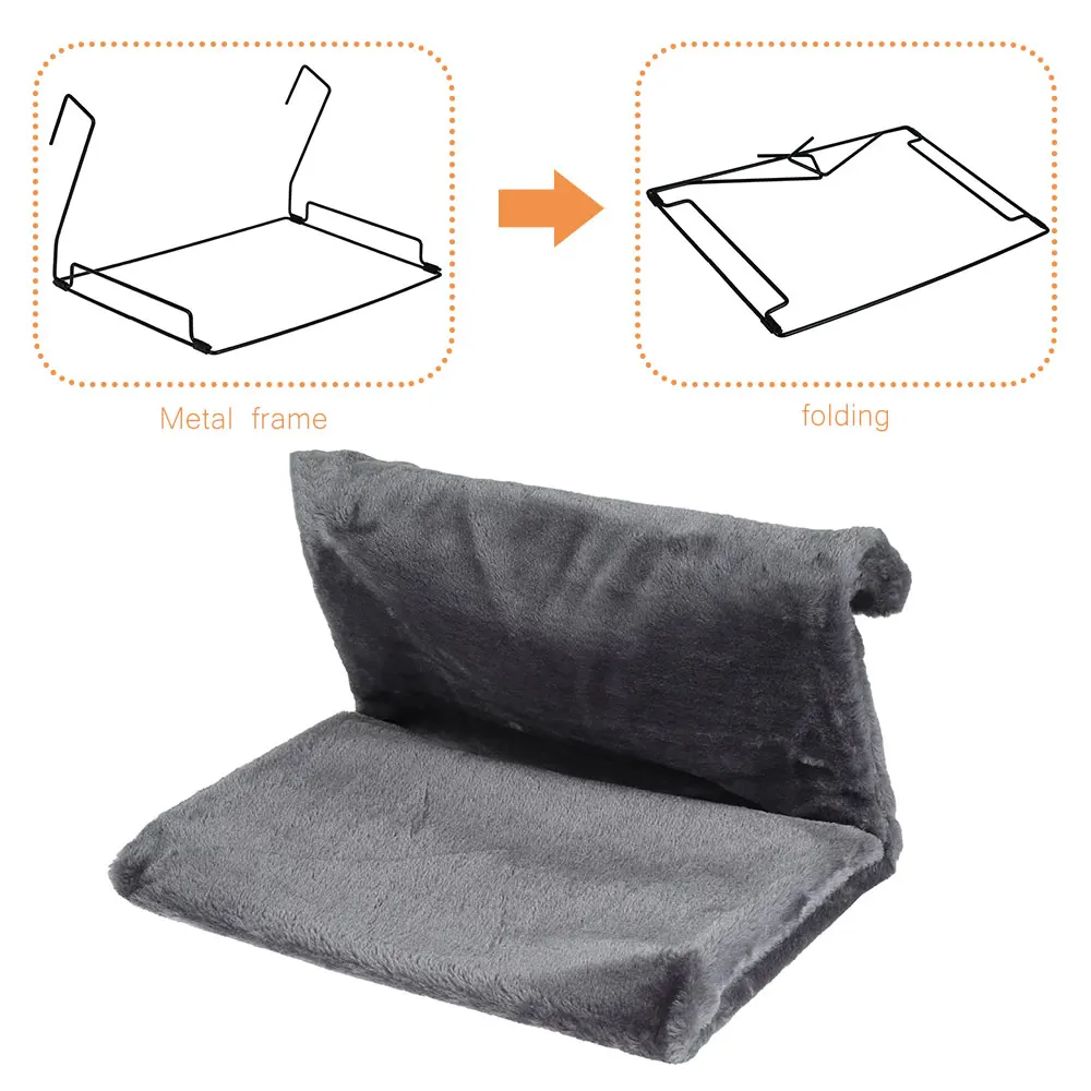 Luxury Cat Radiator Bed Hammack Hanging Soft Fleece Basket Hammocks Metal Iron Frame Winter Warm Sleeping Bed for Cats