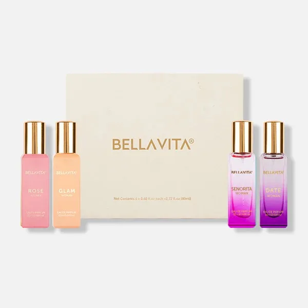 Set de Regalo de Perfume de Lujo Bella Vita para Hombre y Mujer, Aroma Fresco de Verano, Larga Duración, EDP Oud CEO Date Rose, Regalo para el Día del Padre