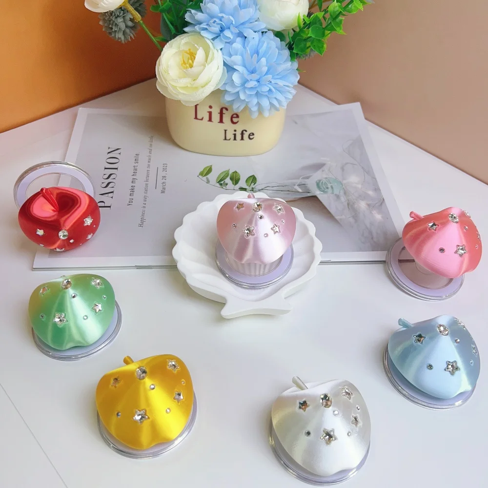 

Korean New Sparkling Diamond 3D Fruit Phone Grip Stand for MagSafe Collapsible Holder Bracket for iPhone 18 17 Samsung Xiaomi