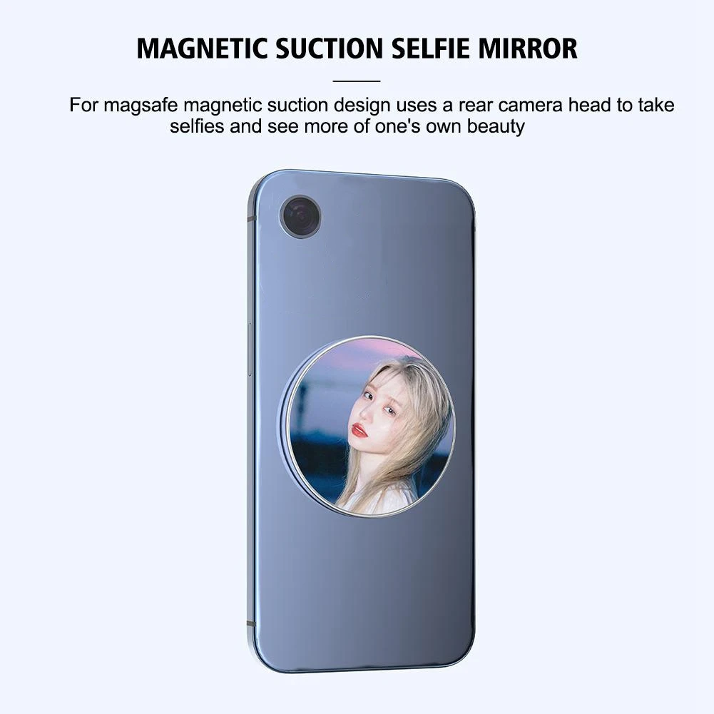 

-A20Z Compact Adhesive Mirror Smartphone Selfie Vlog Mirror High Definition Reflective Selfie Mirror For Iphone Photo Video
