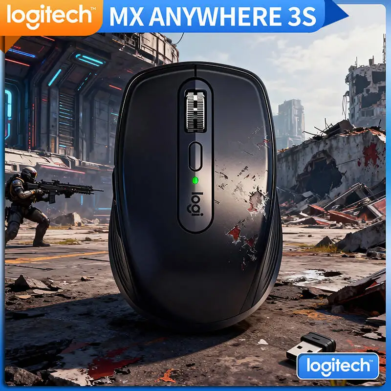 

Компактная мышь Logitech MX Anywhere 3S, эргономичный дизайн, перезаряжаемая, с быстрым прокруткой для портативных ПК Mac