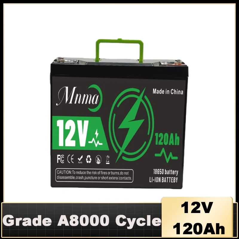 12V 200Ah LiFePO4 Battery Built-in BMS, 4000+ Cycle Life For RV Solar System Boat Off-Road Travel