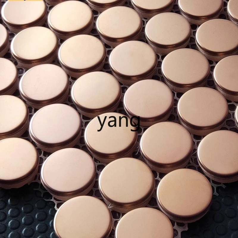 

LH round small particle metal stainless steel tile bar background wall tile