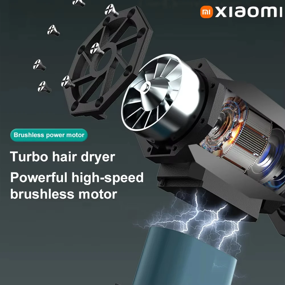 مروحة Xiaomi العنيفة 200000 RPM منفاخ هواء قوي فراغ منظف الغبار نوع-C شحن الرياح 52 متر/الثانية منفاخ توربو نفاث بدون فرش