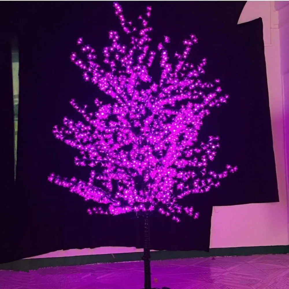 LED Artificial Cherry Blossom Tree Light, Christmas Light, Rainproof LED Bulbs, 2m Height, 110 V, 220V, Outdoor Use