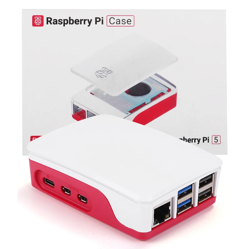 Official Raspberry Pi Case ABS Plastic Protective Cover With Heatsink Fans For Raspberry Pi 5