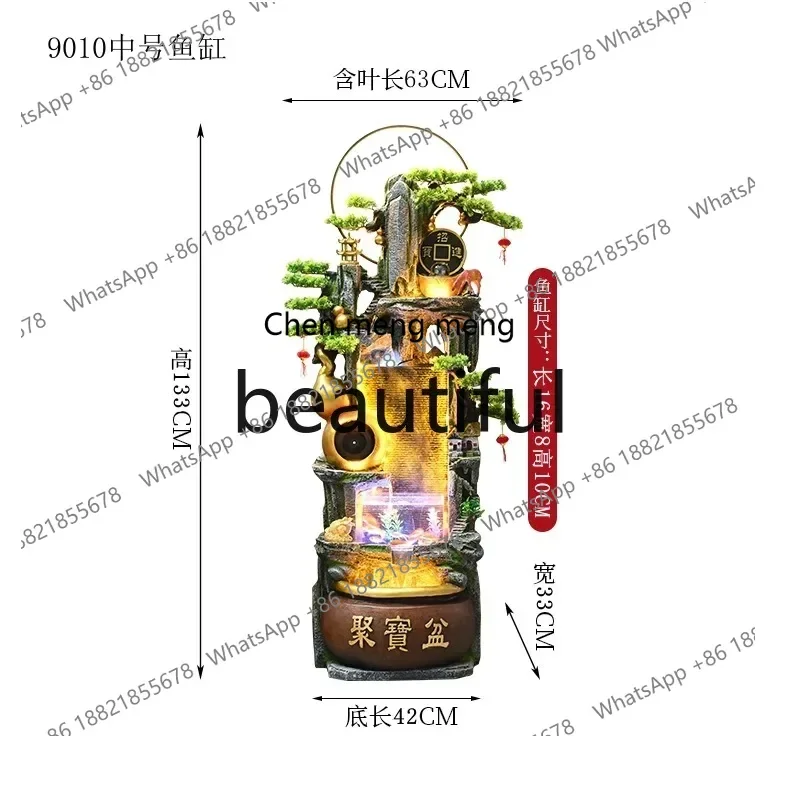 zJ Rockery, flowing water, fountain, living room, office, circulating water, fish tank,  make money, landscape floor ornament