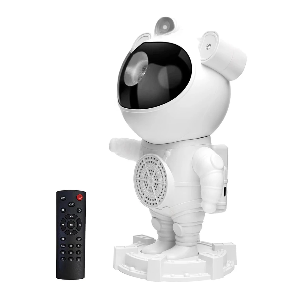 POP-lGalaxy Night Light Star Astronaut Galaxy Proyektor dengan Speaker Bluetooth, Timer, Remote - Sempurna untuk Kamar Tidur &