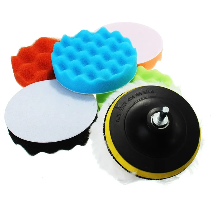 3 inch Car beauty waxing polishing tool 8 piece waxed polished sponge pad set polishing pad sponge wheel car polishing tools