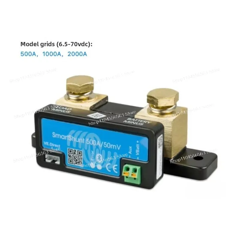 Intelligent battery monitor with built-in Bluetooth coulomb counter shunt resistor