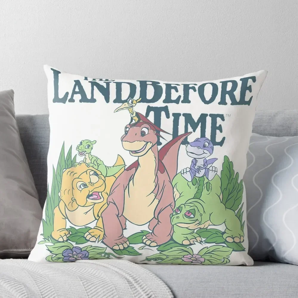 Land Before Time Pastel Dinosaur Friends T-Shirt Throw Pillow Pillowcase Cushion Elastic Cover For Sofa pillow