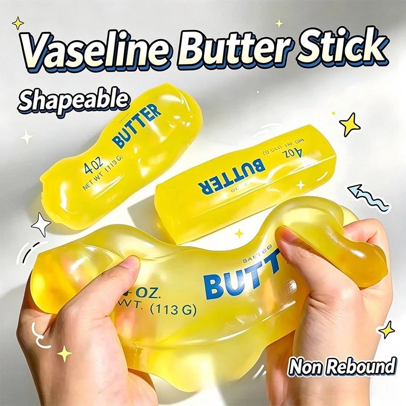Vaseline Butter Stick Squishy Fidget Toy, weiches Gefühl, plastisch, kein Rückprall, Stressabbau, Quetschball-Spielzeug, sensorisches Anti-Stress-Spielzeug – Detail 1