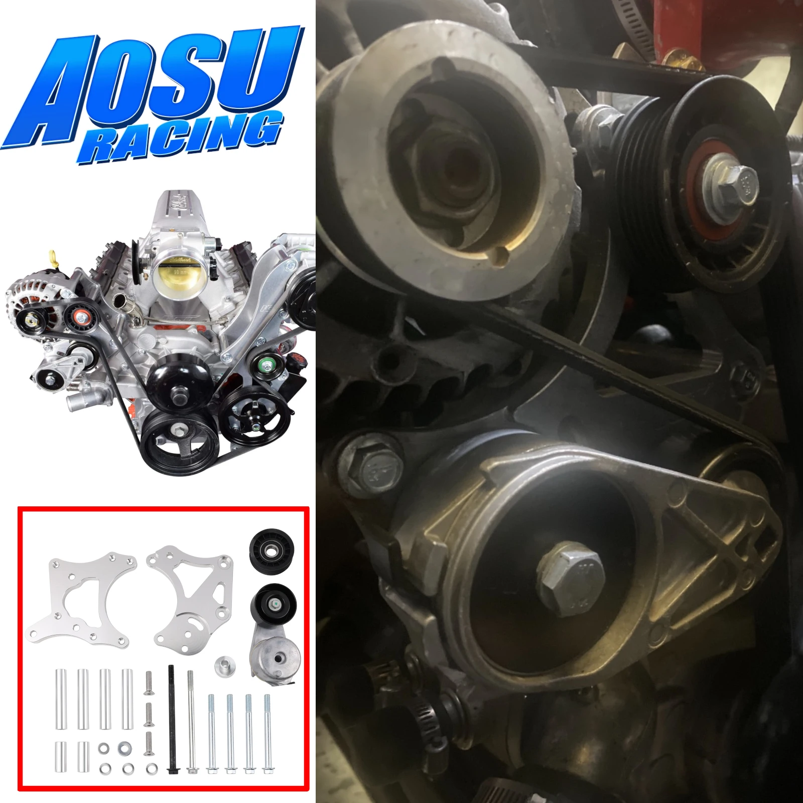 LS Swapped S10 soporte de alternador de camión palanquilla para S10 LS Swap LS1 LS3 LSX LQ4 LQ9 SUV camión Blazer 96-04 4.8L 5.3L 6.0L 551780
