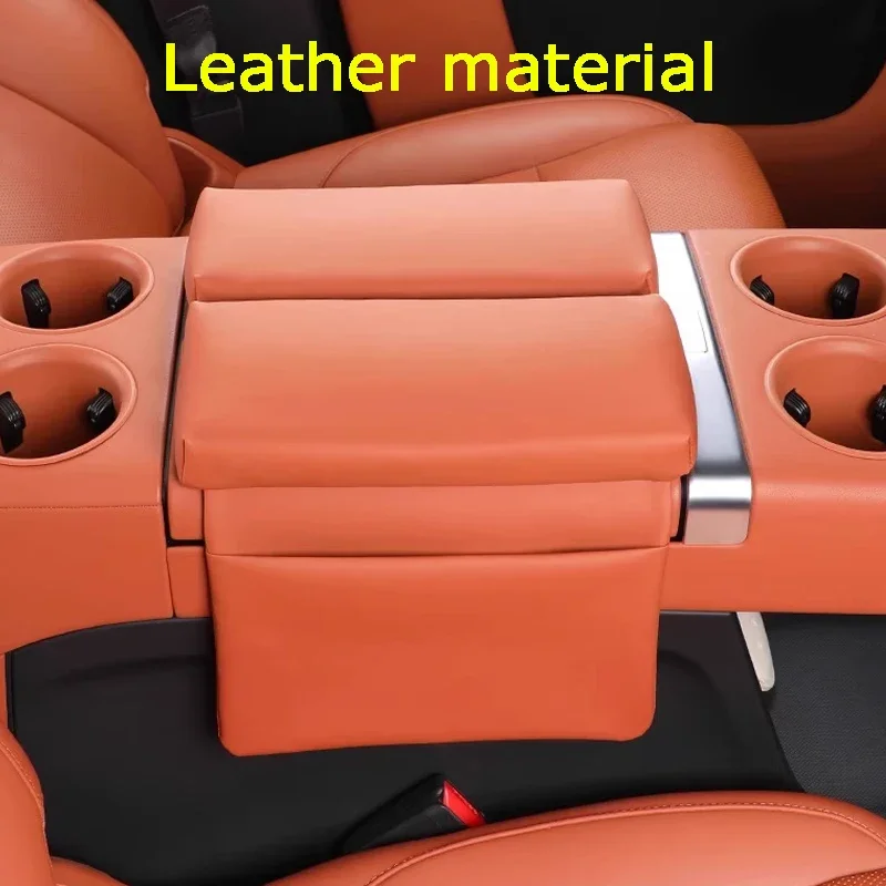 For Li LiXiang L7 L8 L9 2023 2022 Car Armrest Box Height Increase Pad Leather Protective Cover Storage Bag Auto Accessories