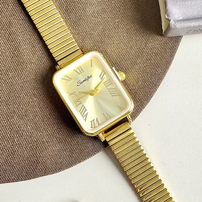 New Oval-Shaped Vintage-Style Women'S Watch With Wheat Ears And Roman Numerals. A High-End Selection Of Women'S Watches.