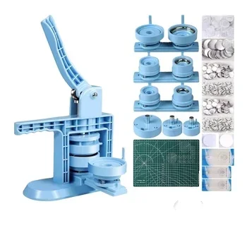 Button Maker Machine Multiple Sizes (4th Gen), Pin Maker Machine 1+1.25+2.25 inch / 25+32+58mm, Badge Button Press Machine