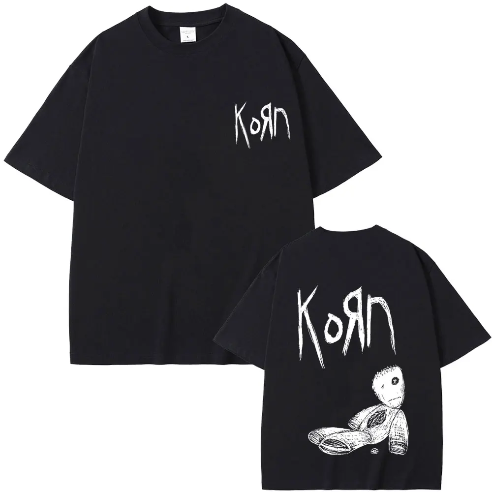 Rock Band Korn Issues Graphic Print T-shirts Men Women Gothic Vintage Oversized Tshirt Men's Alternative Nu Metal Music T Shirts