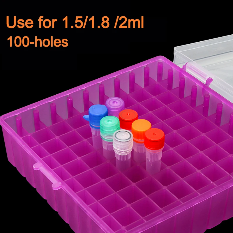 Plastic Test Tube Box buckle LAB Centrifuge Tube Storage Box Cryotube Boxes Portable Sample Frozen Tube Box For 1.5ml 1.8ml 2ml