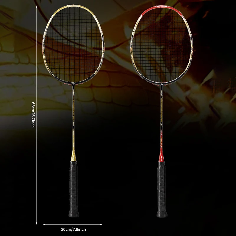 Lightweight Badminton Rackets Carbon Fiber Professional Badminton Rackets Durable Training Racket Portable Sports Equipment