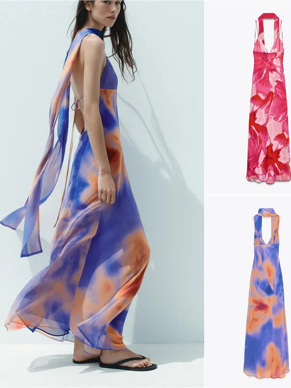 مثير الخامس الرقم وشاح طباعة Bal طويل الدكتور المرأة الصيف Faion عالية الخصر ألف خط ثوب الزفاف الاسمية ارتداء ألياف البوليستر #2