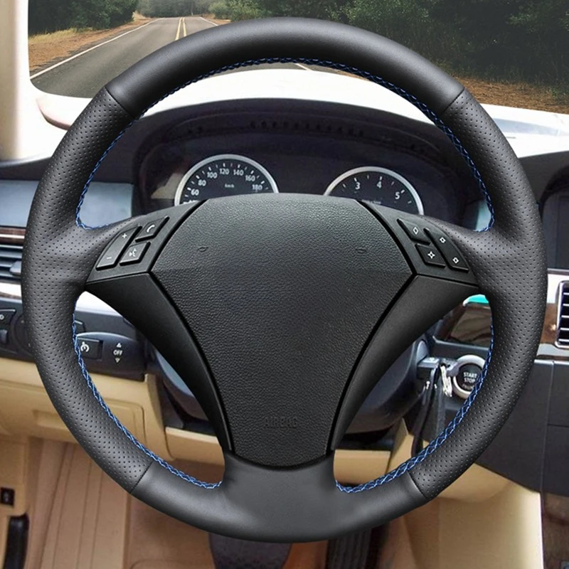

Customize DIY Micro Fiber Leather Car Steering Wheel Cover For BMW 523 530 523li 525 520li 535 545i E60 Car Interior