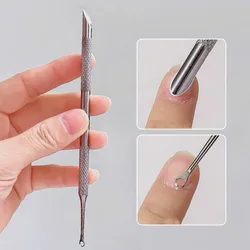 New Nail Circle Bevel Push spingi cuticole in acciaio inossidabile Nail Front Shaver Manicure Sticks Tool