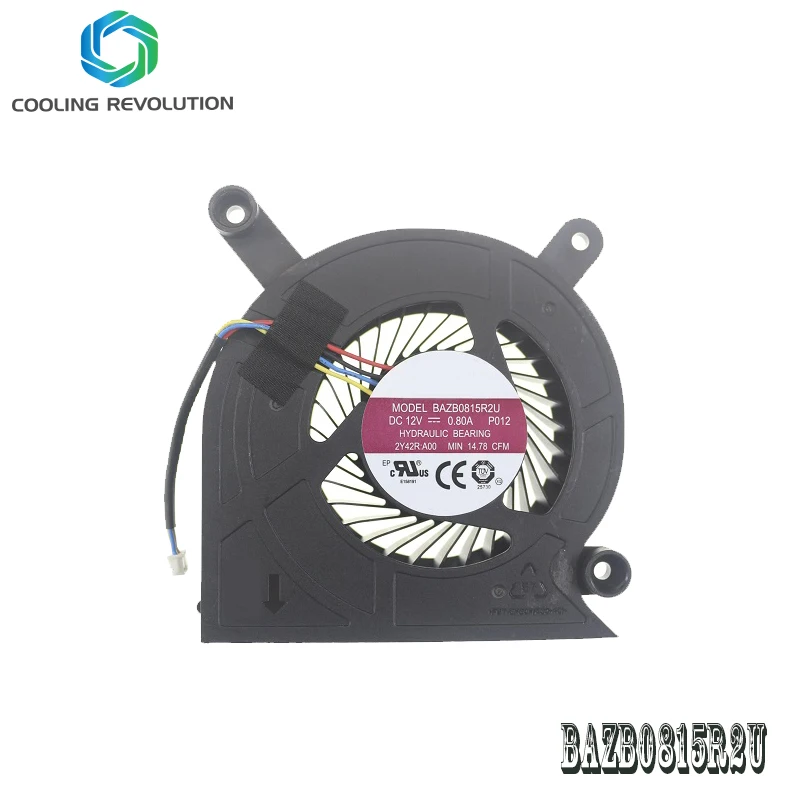 All-in-One Desktop CPU Cooling Fan BAZB0815R2U DC12V 0.80A 4Pin for Dell Inspiron 27-7777 DP/N 02Y42R