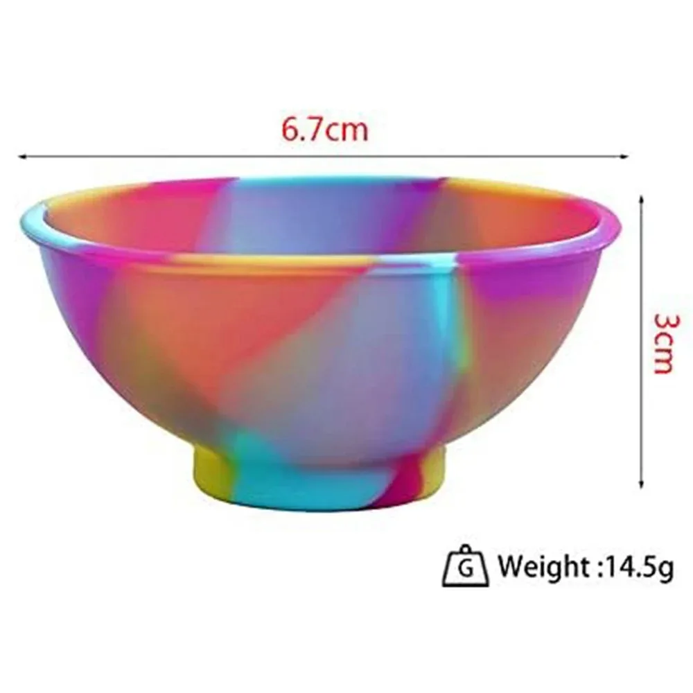 1/3/5/10Pcs Home Kitchen Smoke Storage Box Household Silicone Container Bowl 70mm Multi-Color Tobacco Herb Smoking Accessories