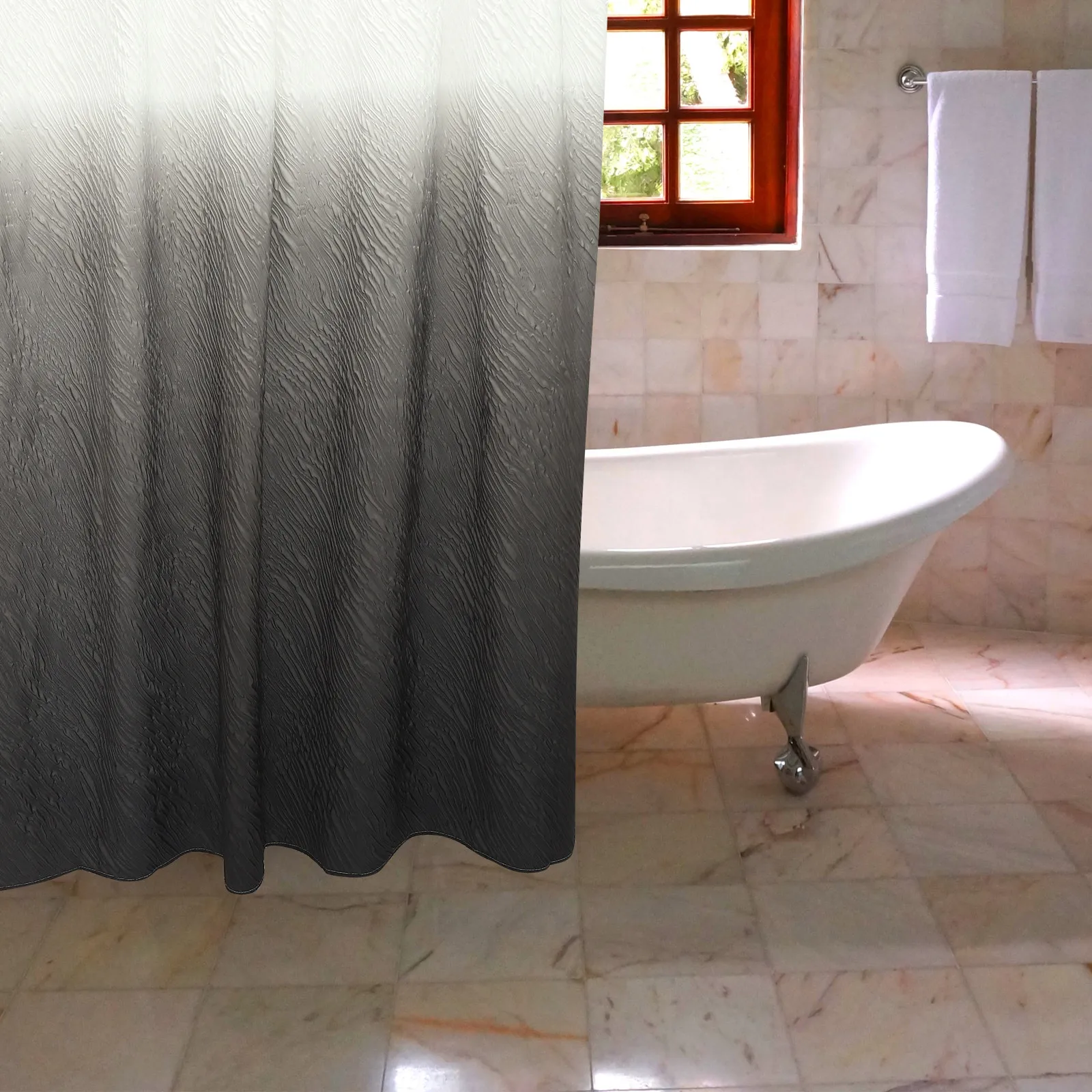 

Bathroom Shower Curtain Waterproof Polyester Fabric Shower Curtain for Home Apartment Guest Bathroom Decor Simple Elegant