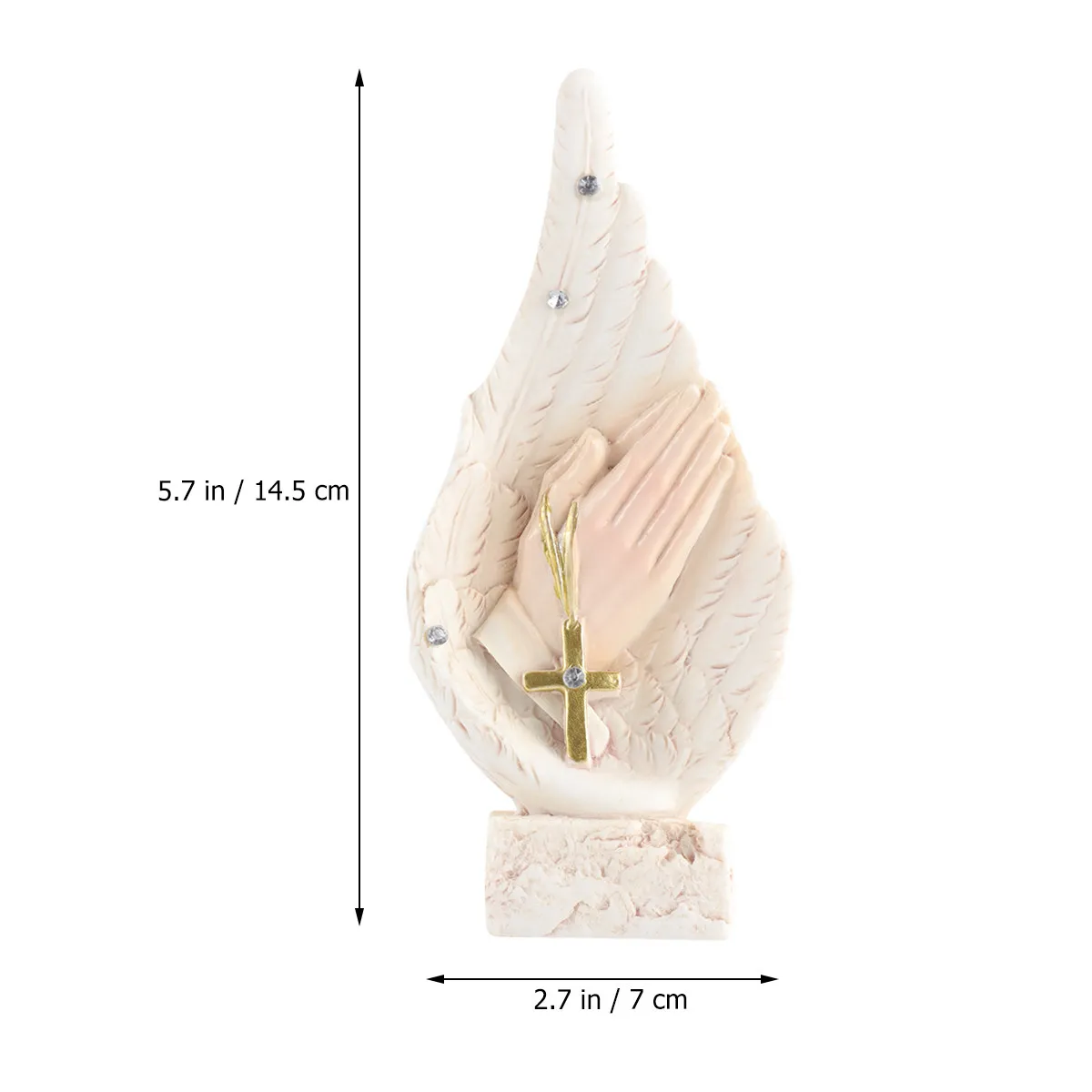 1Pcs Christian Resin Hand Ornament Artistic Angel Style Decoration Desktop Craft Home Office Decorative Resin Handicraft