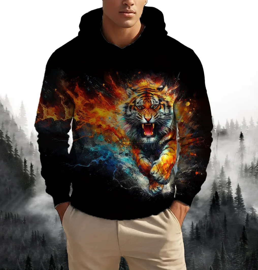 Рисунок 3 - Мужские толстовки с 3D принтом золотого льва