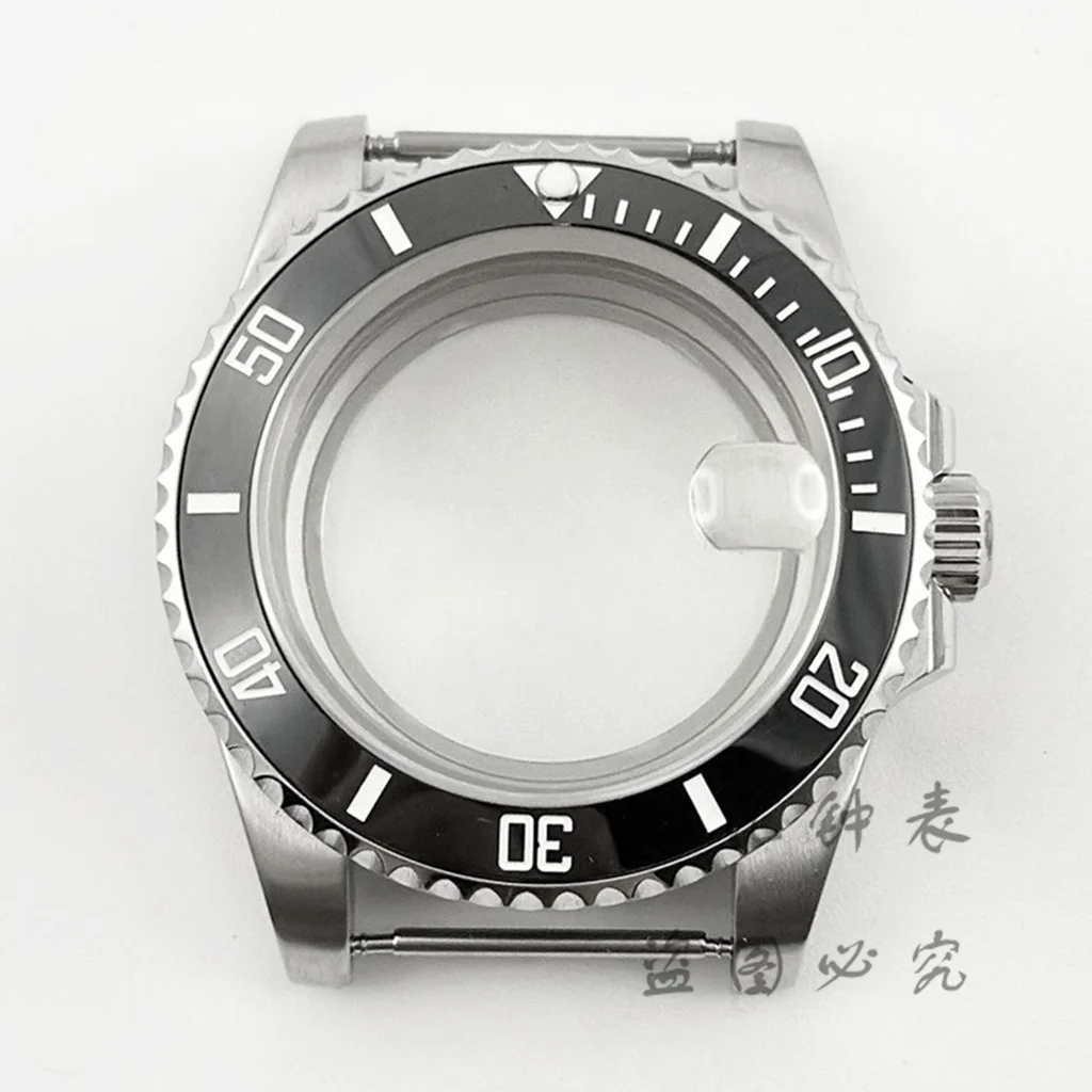 NH35 40MM Men's Watch Case Sapphire Crystal Ceramic Insert Watch Case Fit NH34 NH35 NH36 NH38 ETA2824 PT5000 Movement 120 Clicks