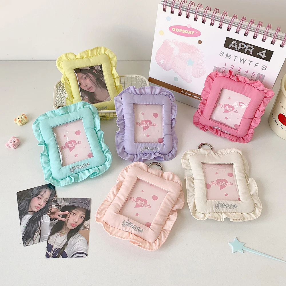 Ins Style Korea Sweet Girl Photo Card Case for 3 Inch Photocard Soft Pillow Shaped Photocard Holder K-Pop Idol Goo Card Holder image 5