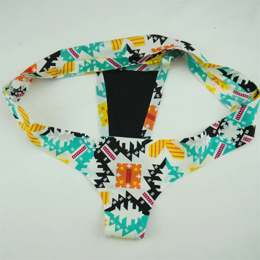 3 قطعة الحرير الجليد المطبوعة ثونغ مثير النساء سراويل سلس ليوبارد الملابس الداخلية السيدات لينة منخفضة الارتفاع سلسلة الملابس الداخلية #5