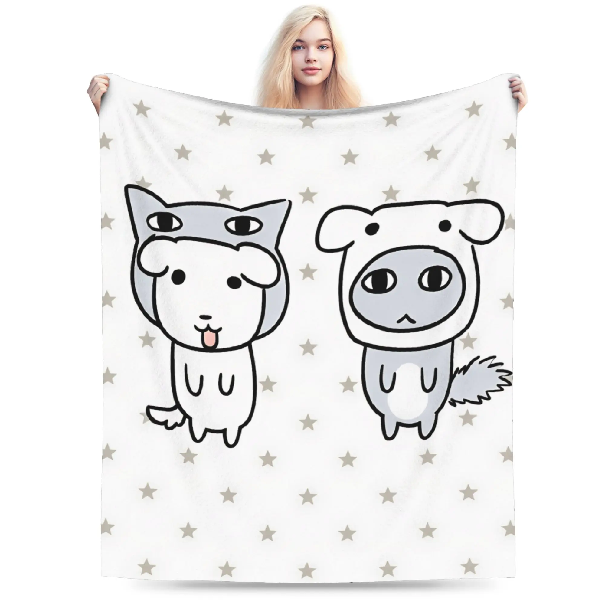Cute GANADIs Plush Blanket Girls Boys  Flannel Throw Blanket For Bedroom Super Warm Design Quality Bedspread Birthday Gift