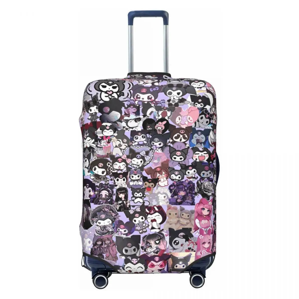 

2025 Summer Anime Cartoon Kuromi Suitcase Cover Holiday Travel Practical Luggage Supplies Protection