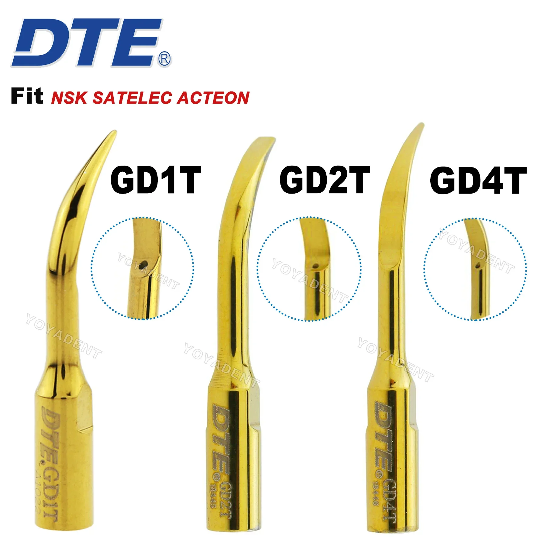Woodpecker DTE Dental Ultrasonic Scaler Tips Dentistry Scaling Instrument GD1T GD2T GD4T Fit NSK SATELEC ACTEON Handpiece