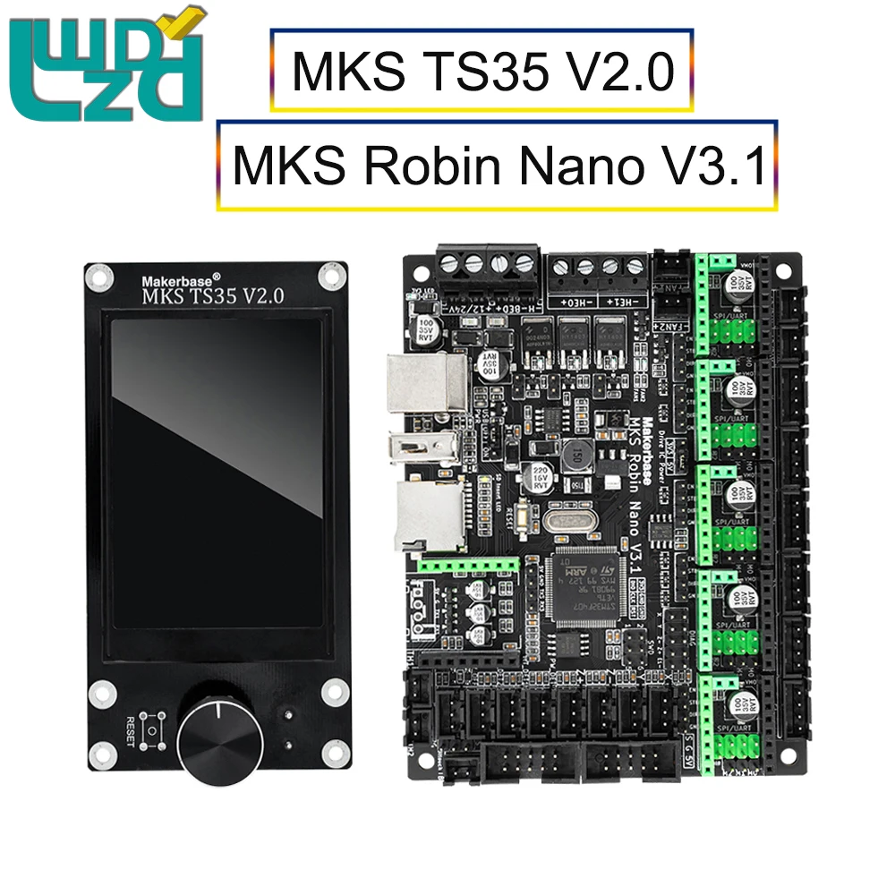 

MKS TS35 V2 TFT Touch Screen USB 3D Printer Makerbase MKS Robin Nano V3.1 Motherboard Eagle 32 Bit 168Mhz F407 Control Board