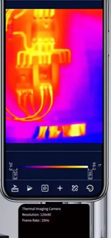 For Androids-T5 Smartphone Thermal Imaging Camera, Equipped With A 120*90 Infrared Sensor, -20°C~550°C, 5Hz Refresh Rate.