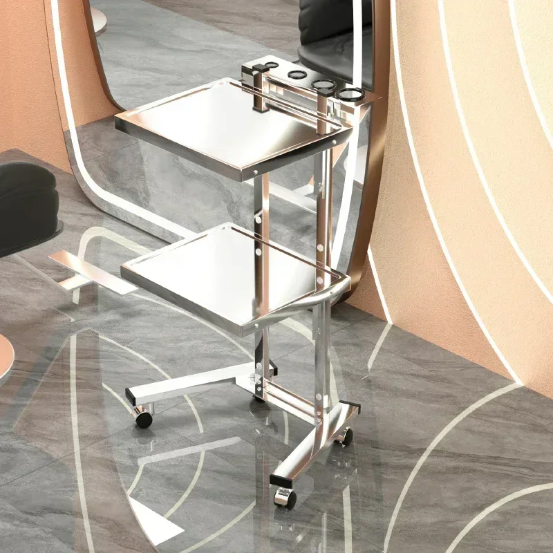 

Aluminum Cart Barber Metal Auxiliary Multifunctional Spa Hotel Steel Clinical Carrello Parrucchiere Service Serving Furniture