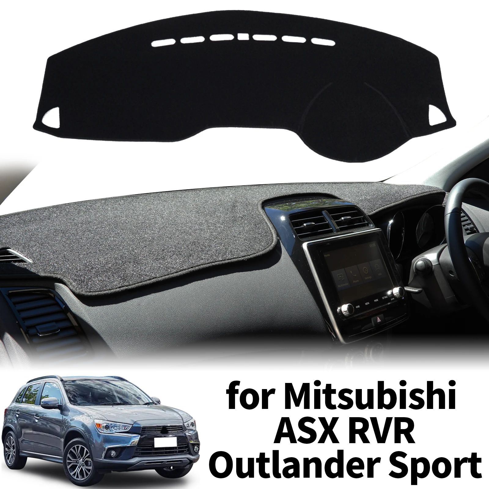 Para Mitsubishi ASX 2011-2021 Outlander Sport Peugeot 4008 GA XA DashMat parasol Dashmat alfombra protectora tablero cubierta Pad