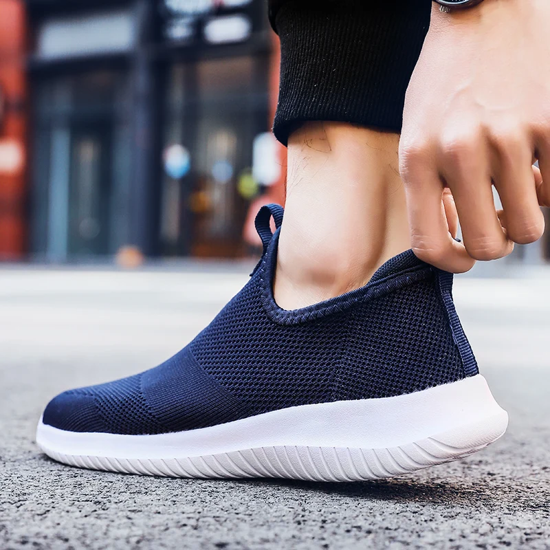 Spring Men Shoes Slip on Casual Shoes Lightweight Comfortable Breathable Couple Walking Sneakers Feminino Zapatos Hombre 48 Male