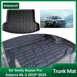 Tappetino per bagagliaio dell'auto per Geely Boyue Pro Azkarra NL-3 2019 ~ 2024 2020 vassoio impermeabile posteriore bagagli Cargo Boot Pad Liner Cover accessori