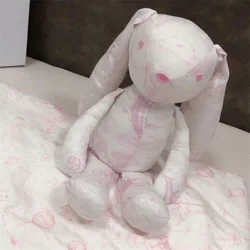 baby toy Wholesale blue rabbit doll pendant hand sew emboidery bunny pink for small baby