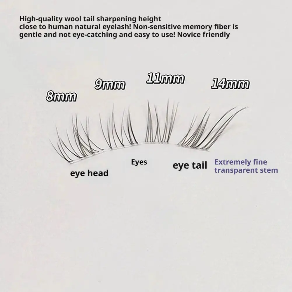 DIY Falsche Wimpern im Fuchsstil, 10 Reihen, 8–13 mm, weiche, natürliche, lockige Füchse, Cluster, segmentierte Wimpernverlängerung, Wimpern-Make-up-Werkzeug – Detail 9