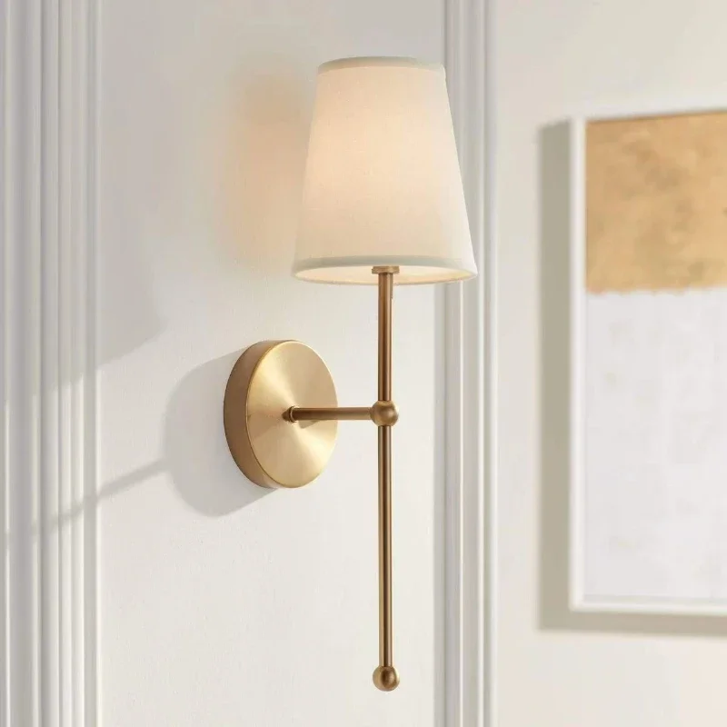 Modern American LED Wall Lamps E14 Bathroom Mirror Light Bedroom Corridor Staircase Fabric Retro Wall Light Hotel Decor Lighting